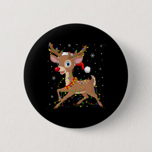 Rudolph De Rode Neus Rendier Voor Mannen Vrouwen K Ronde Button 5,7 Cm
