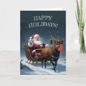 Rudolph de Rood-Neus-Bongo! Feestdagen Kaart (Voorkant)