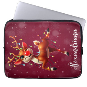 Rudolph de Roodneus Kerstmis Laptop Sleeve