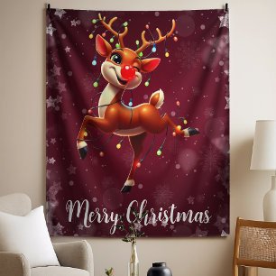 Rudolph de Roodneus Kerstmis Wandkleed