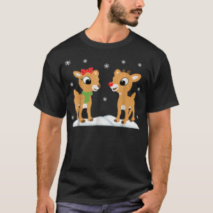 Rudolph en Clarice Shirt Kerstmis Kinderen Girls T