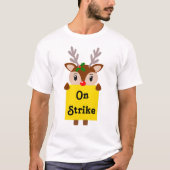 Rudolph en grève T-shirt Noël (Devant)