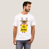 Rudolph en grève T-shirt Noël (Devant entier)