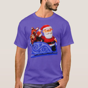 Rudolph en Santa Rankin Bass Retro Vintage T-shirt