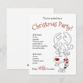 Rudolph Feest Uitnodiging (Voorkant / Achterkant)