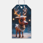 Rudolph figuur kerstvakantie cadeau Label Cadeaulabel (Voorkant)