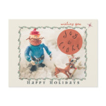 Rudolph & Friends Holiday briefkaart (aanpasbaar)