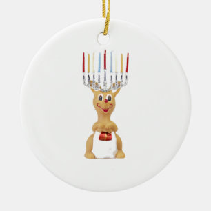 Rudolph Hannukkah Keramisch Ornament