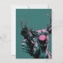 Rudolph heeft een pistool Grappige Volwassenen Ker