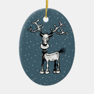 Rudolph het rendier keramisch ornament