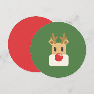 Rudolph het rendier met de rode neus kaart