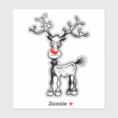 Rudolph het rendier sticker (Vel)