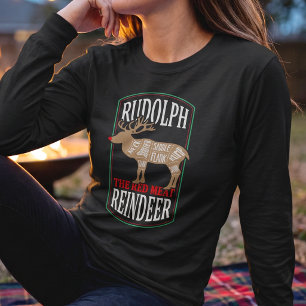 Rudolph Het Rode Vlees Rendier - Donkere Humor Vak T-shirt