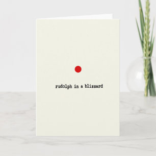 Rudolph in een Blizzard Funny Christmas Kaart