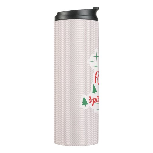 rudolph is mijn geestesdier dat lelijk is bedrukt thermosbeker (Gedraaid links)