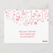 Rudolph-kerstboomsneeuw Briefkaart (Achterkant)