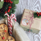 Rudolph-kerstboomsneeuw Ronde Sticker