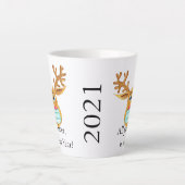 Rudolph le visage masqué renne latte Mug (Devant)