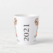 Rudolph le visage masqué renne latte Mug (Devant)