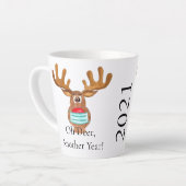 Rudolph le visage masqué renne latte Mug (Angle gauche)