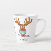 Rudolph le visage masqué renne latte Mug (Droite)