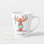 Rudolph le visage masqué renne latte Mug (Droite)