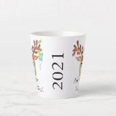 Rudolph le visage masqué renne latte Mug (Devant)