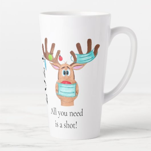 Rudolph le visage masqué renne latte Mug (Droite)
