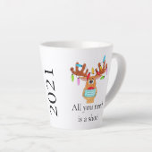 Rudolph le visage masqué renne latte Mug (Angle droit)