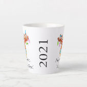 Rudolph le visage masqué renne latte Mug (Devant)