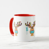 Rudolph le visage masqué renne Mug (Devant gauche)
