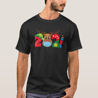 Rudolph Mask Grappige Jongens Kinderen Familie Ker T-shirt