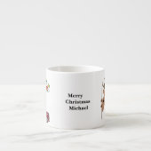 Rudolph Merry Christmas -Personalized Espresso Mug (Devant)