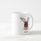 Rudolph Mug avec nom Noël (Devant droit)