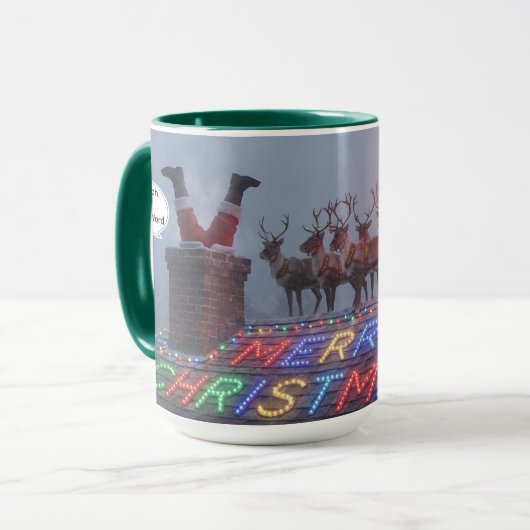 Rudolph not a word Christmas Mug AI Used (Devant gauche)