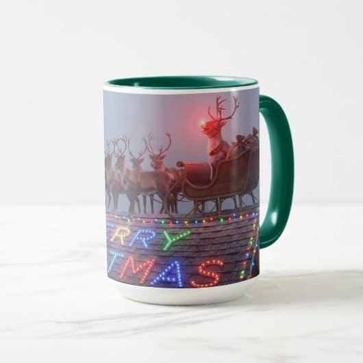 Rudolph not a word Christmas Mug AI Used Mok (Voorkant rechts)