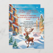 Rudolph Party Kaart (Voorkant / Achterkant)