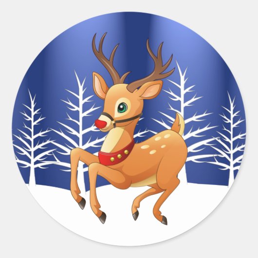 Rudolph Prancing Stickers (Voorkant)