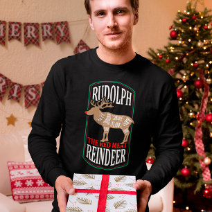 Rudolph Red Meat Reindeer - Grappige Kersthumor T-shirt