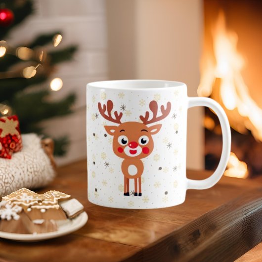 Rudolph Red Nose Reindeer Cafe Mug
