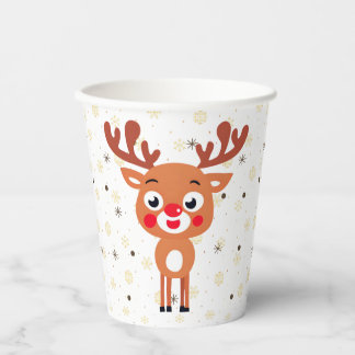 Rudolph Red Nose Reindeer Papieren beker