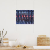 Rudolph Reindeer 3D Stereogram Christmas Scene  Poster (Keuken)