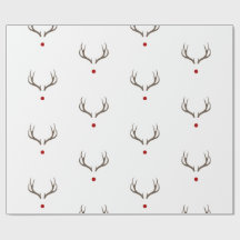Rudolph Reindeer Antlers Red Nose Shiny Holiday