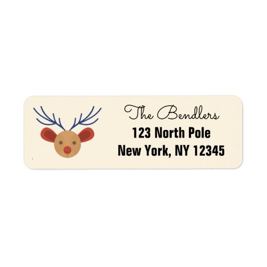 Rudolph Return Address Label (Voorkant)