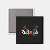 Rudolph Rode Neus Rendier Kerstplezier 1 Magneet (Voorkant / Achterkant)