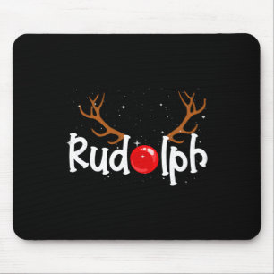 Rudolph rode neus rendieren kerst plezier muismat