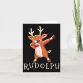 Rudolph Santas Reindeers Family Matching Outfit Ch Kaart (Voorkant)