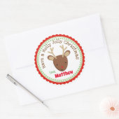 Rudolph Stickers de Noël des rennes du nez rouge (Enveloppe)