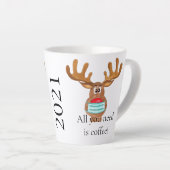 Rudolph the Face Mask Reindeer Latte Mok (Rechterhoek)