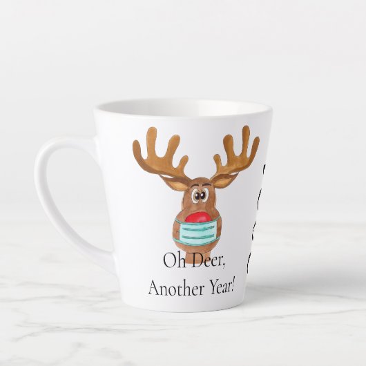Rudolph the Face Mask Reindeer Latte Mok (Links)